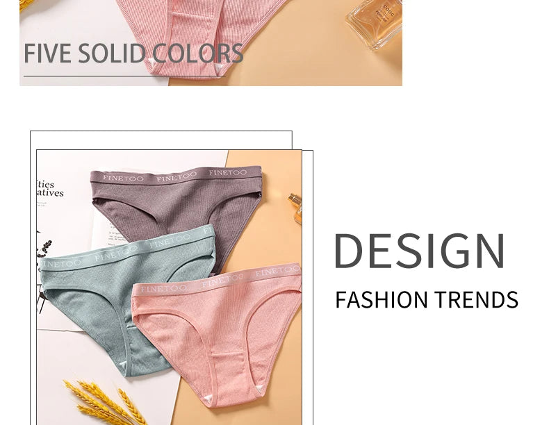 5-Pack Women’s Cotton Panties – Sexy Comfort Briefs with Letter Print & Waistband (M-XXL)
