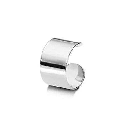 Simple Long Tube Geometric Stainless Steel Ear Cuff — Non-Piercing Jewelry for Men & Women Daily Wear