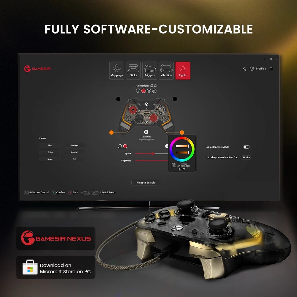GameSir Kaleid Wired Xbox Controller – Hall Effect Joystick Gamepad for Xbox Series X, Series S & Xbox One