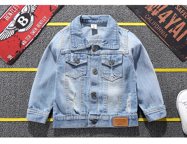 Mickey Denim Jacket for Kids – Cartoon Jean Coat for Boys & Girls, Stylish Autumn Outerwear