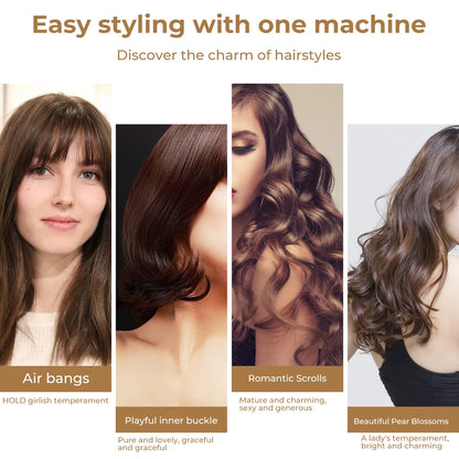 3/4 Inch Hair Curling Wand – Professional Ceramic Tapered Curling Iron for Fast Heating & All Hair Types