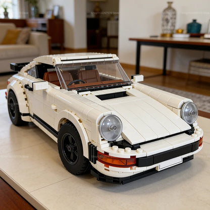 1458PCS Retro Car Building Blocks Set - 2-in-1 Classic Race Car STEM DIY Toy for Teens & Adults