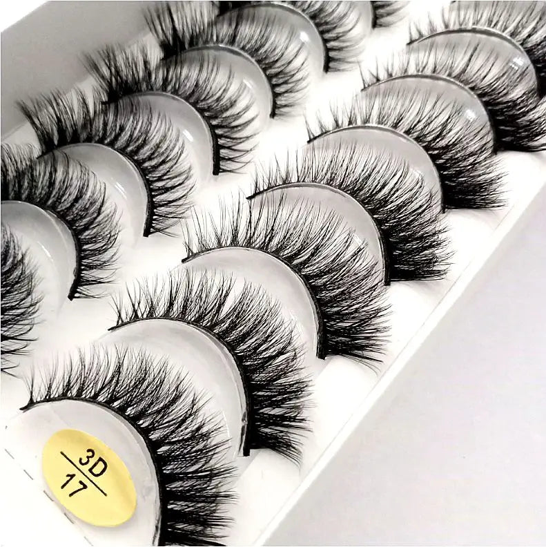 HBZGTLAD 10 Pairs 3D Faux Mink False Eyelashes – Natural Long Look Short Mink Lash Extensions for Makeup & Beauty