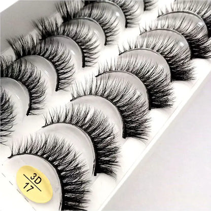 HBZGTLAD 10 Pairs 3D Faux Mink False Eyelashes – Natural Long Look Short Mink Lash Extensions for Makeup & Beauty