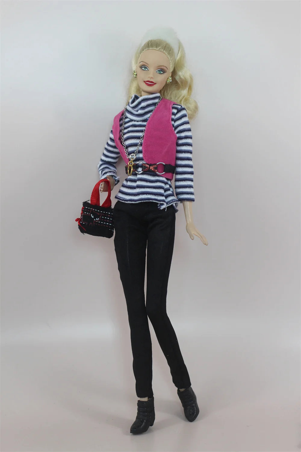 Handmade BABI CLOTHES Leather Overcoat – 11.5 Inch 30cm Doll BJD Outfit Accessories Gift