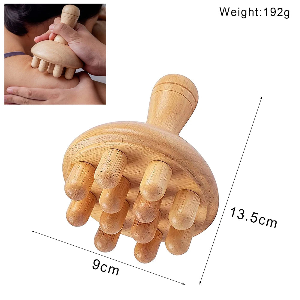Wooden Lymphatic Drainage & Anti-Cellulite Massage Tools – Gua Sha for Body Shaping & Sore Muscle Relief