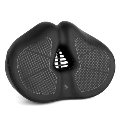 Noseless Bike Seat Cushion - Wide Extra-Padded Comfort Saddle for Men & Women, Oversized Bicycle Seat for Peloton & Indoor Bikes