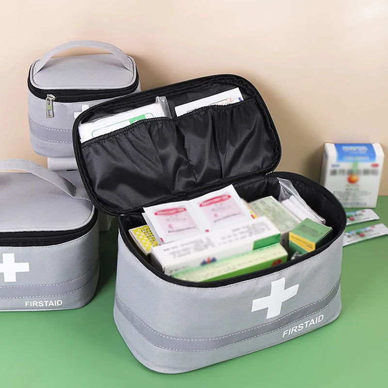 Portable First Aid Kit - Travel Medicine and Medication Storage Bag