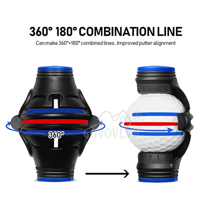 New Golf Ball Markers: 360-Degree and 180-Degree Line Drawing Alignment Tool Kit for Golfers - Golf Ball Line Drawing Marker