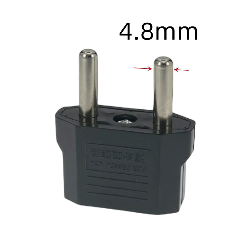 Mini Power Plug Adapter - Converts CN, UK, EU to US, AU - Suitable for America, Russia, Australia, Korea Travel - 4.0mm/4.8mm, 6A 125V
