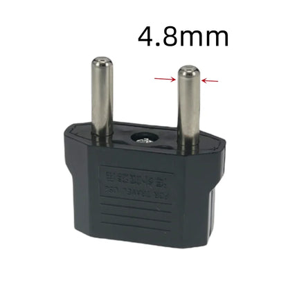 Mini Power Plug Adapter - Converts CN, UK, EU to US, AU - Suitable for America, Russia, Australia, Korea Travel - 4.0mm/4.8mm, 6A 125V