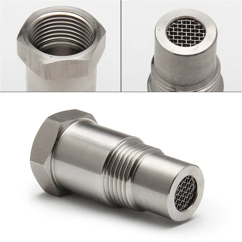 Oxygen O2 Sensor Spacer Adapter M18X1.5 with Filter Screen for Car Modification