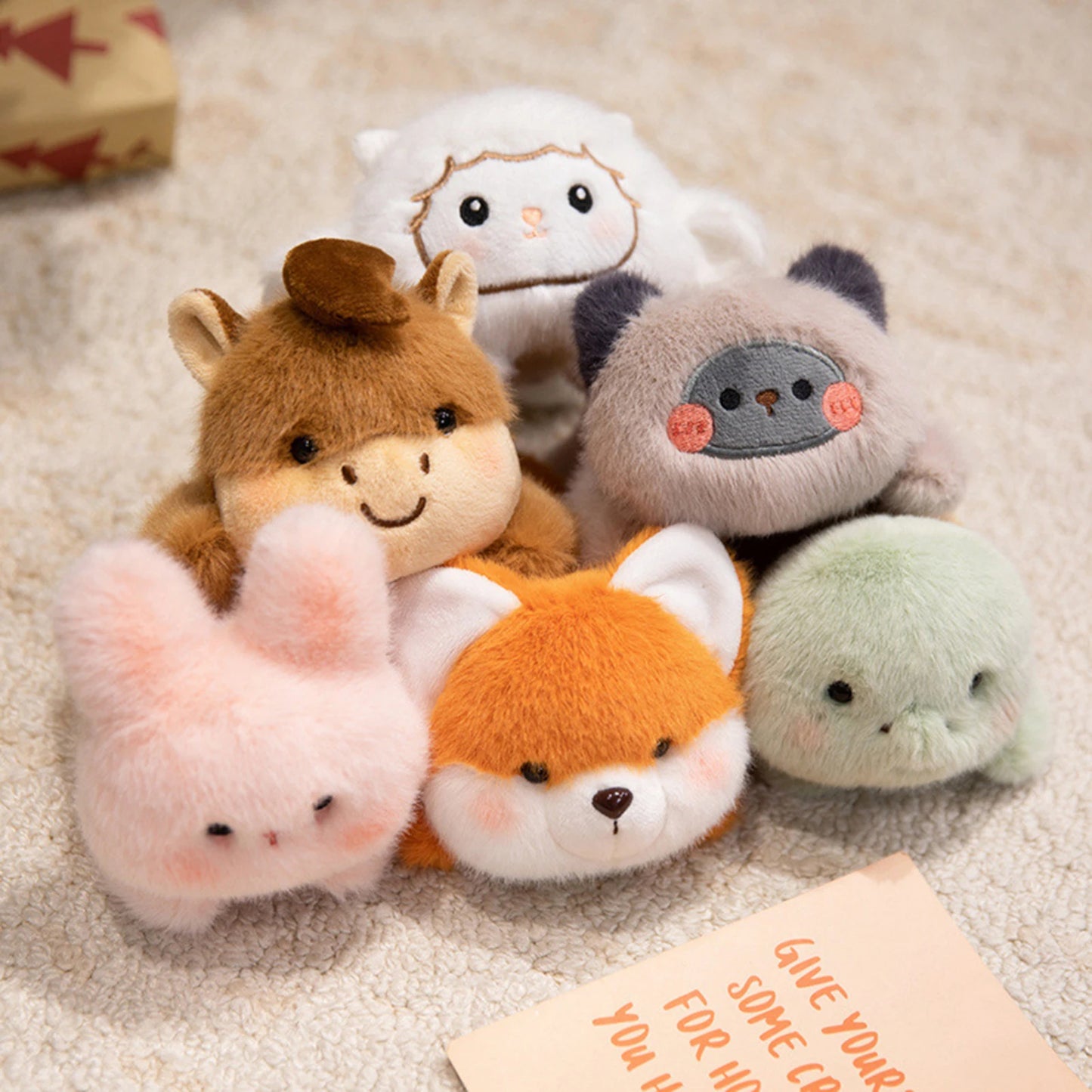 Cartoon Plush Refrigerator Magnet - Cute Animal Magnetic Decor for Car Dashboard, Lockers & Home