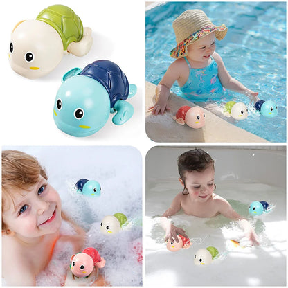 Cute Swimming Turtle and Whale Bath Toys - Classic Clockwork Water Toy for Kids - Pool, Beach, and Bathing Fun