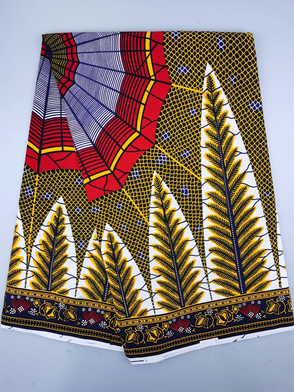 African Wax Fabric - Cotton Nigerian Ankara Batik Block Print Sewing Cloth