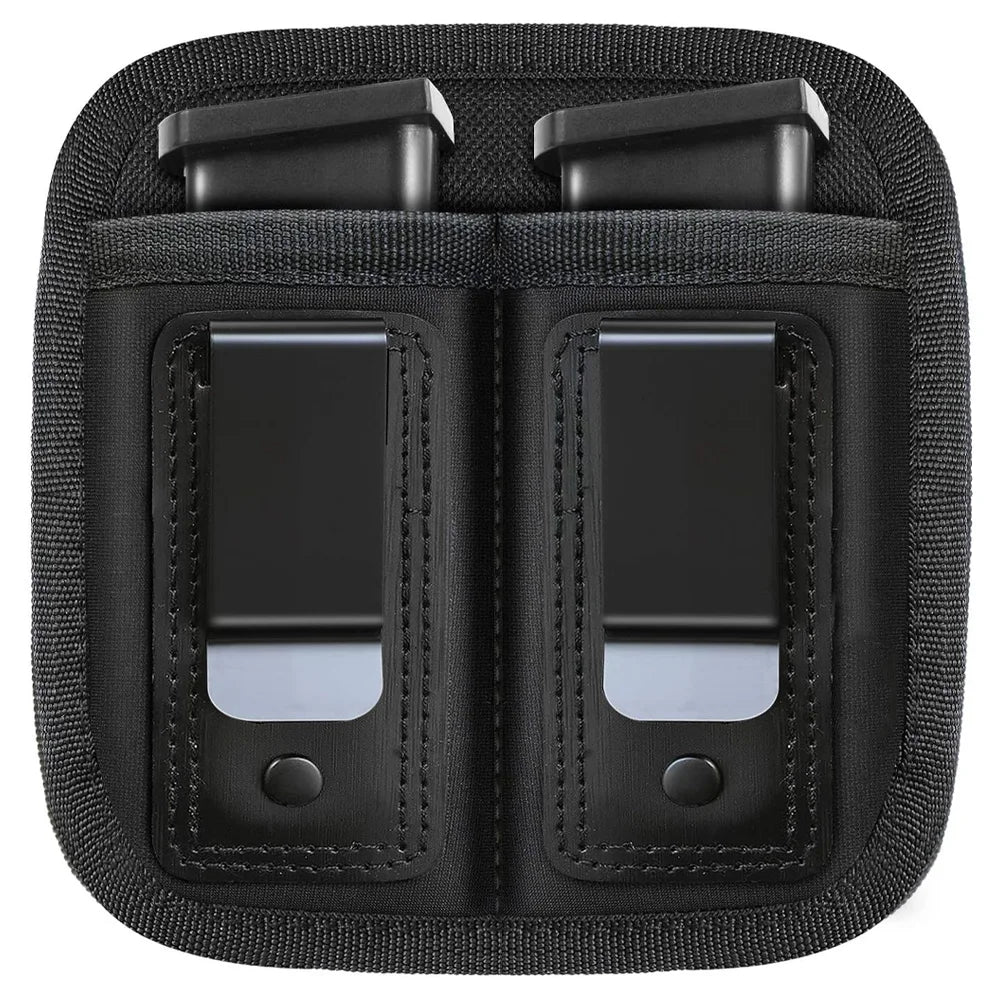 Nylon Magazine Pouch Holster – 9mm Concealed Carry Mag Case with Clip for Glock 19/21/92, Handgun Mag Pouch