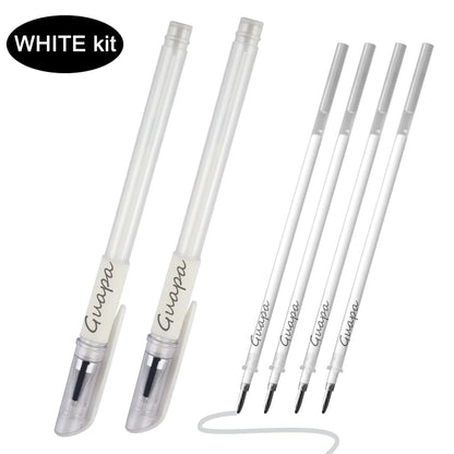 2PCS Eyebrow Marker Pen Set - Microblading Scribe Tools for Permanent Makeup, Tattoo Mapping & Beauty Preparation