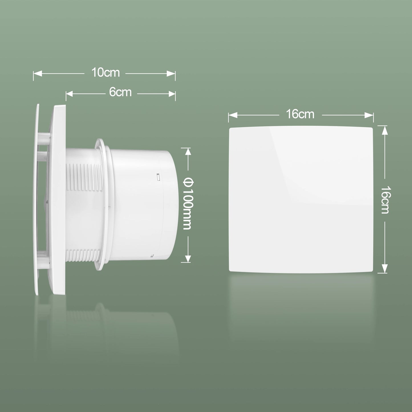 KCvents Exhaust Fan – Reversible Remote Control Ventilation for Bathroom, Kitchen & Home, ECO-Friendly 4/6in Wall Mount