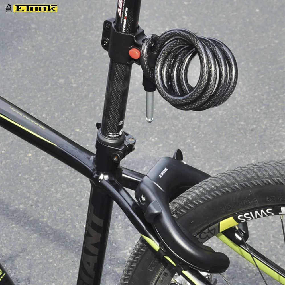 ETOOK Bike Horseshoe Lock - Anti-Theft Hardened Steel Pipe, Portable High Safety Road & Mountain Bicycle Lock