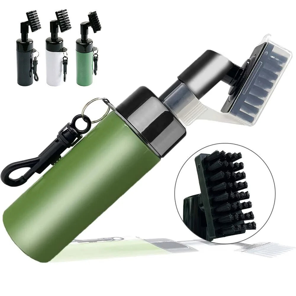 Golf Club Groove Cleaner Brush – Automatic Leakproof Spray Bottle with Professional Portable Cleaning Kit