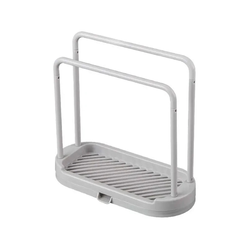 Kitchen Sink Drain Rack — Storage Basket for Sponge, Rag, and Wire Ball, Kitchen Accessories Shelf