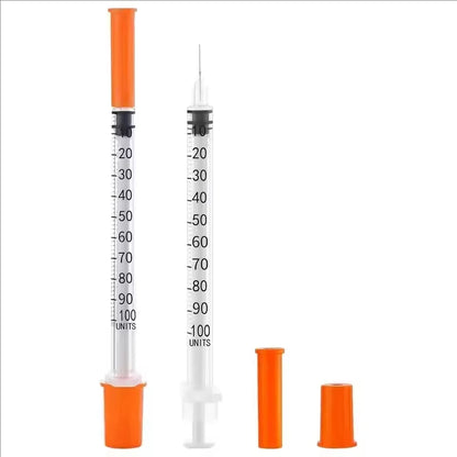 U-100 Insulin Syringes - 1ml Sterile Disposable Injection Tools in Purple, Pink, Blue, Green, Orange & Black for Beauty Machines