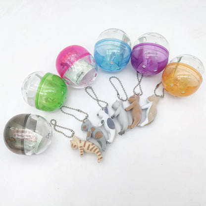 Tsumada Neko Qualia Capsule Toy - Cute Flocky Cat Mascot Ball Chain Collectible