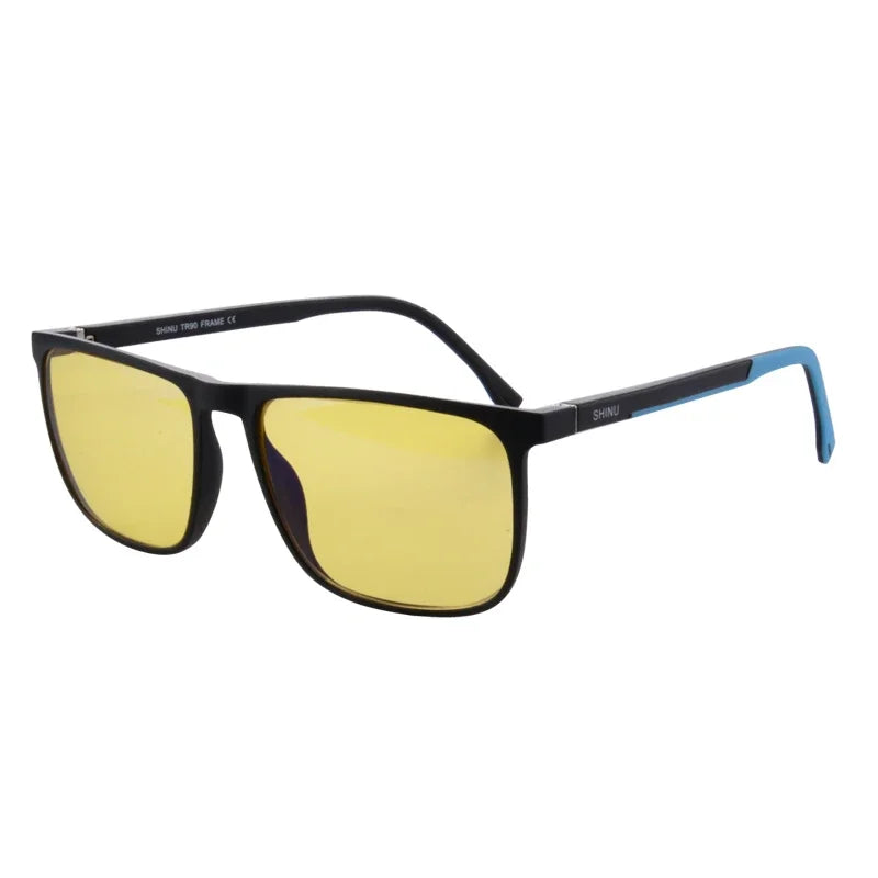 SHINU Blue Light Blocking Glasses – Red Lens Anti-Glare Eyewear for Men to Reduce Eye Strain