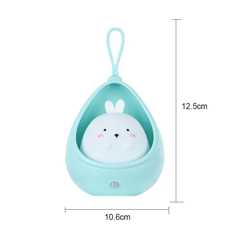 LED Night Light with Human Sensor – USB Rechargeable Sleep Lamp for Bedroom, Bedside, Corridor & Desktop Decoration