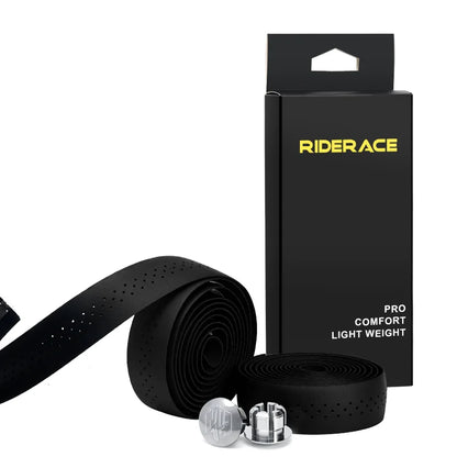 RIDERACE Bicycle Handlebar Tape – Anti-Slip PU EVA Breathable Damping Straps for Road Bike Anti-Vibration Grip
