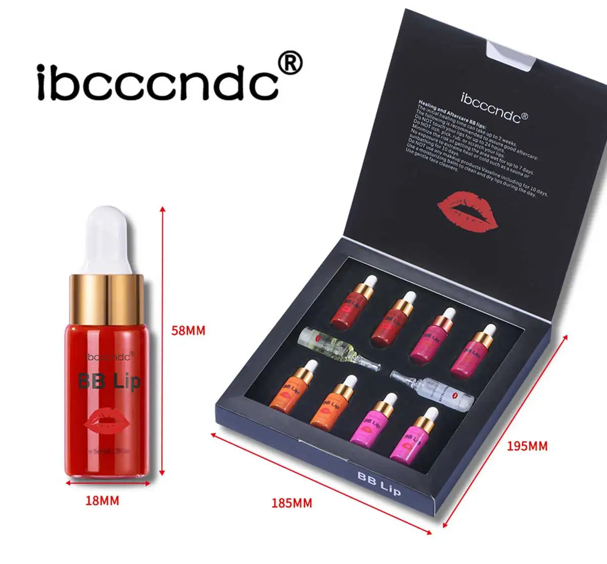 BB Lips Ampoule Serum Starter Set – Semi-Permanent Tinted Lip Gloss, Moisturizing & Long-Lasting Lip Care with Free Shipping