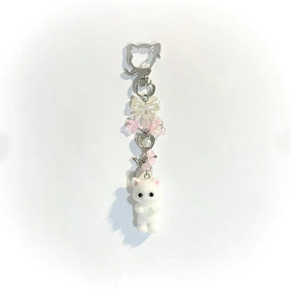 Furry Kitten Keychain — Handmade Y2K Fashion Accessory for Women