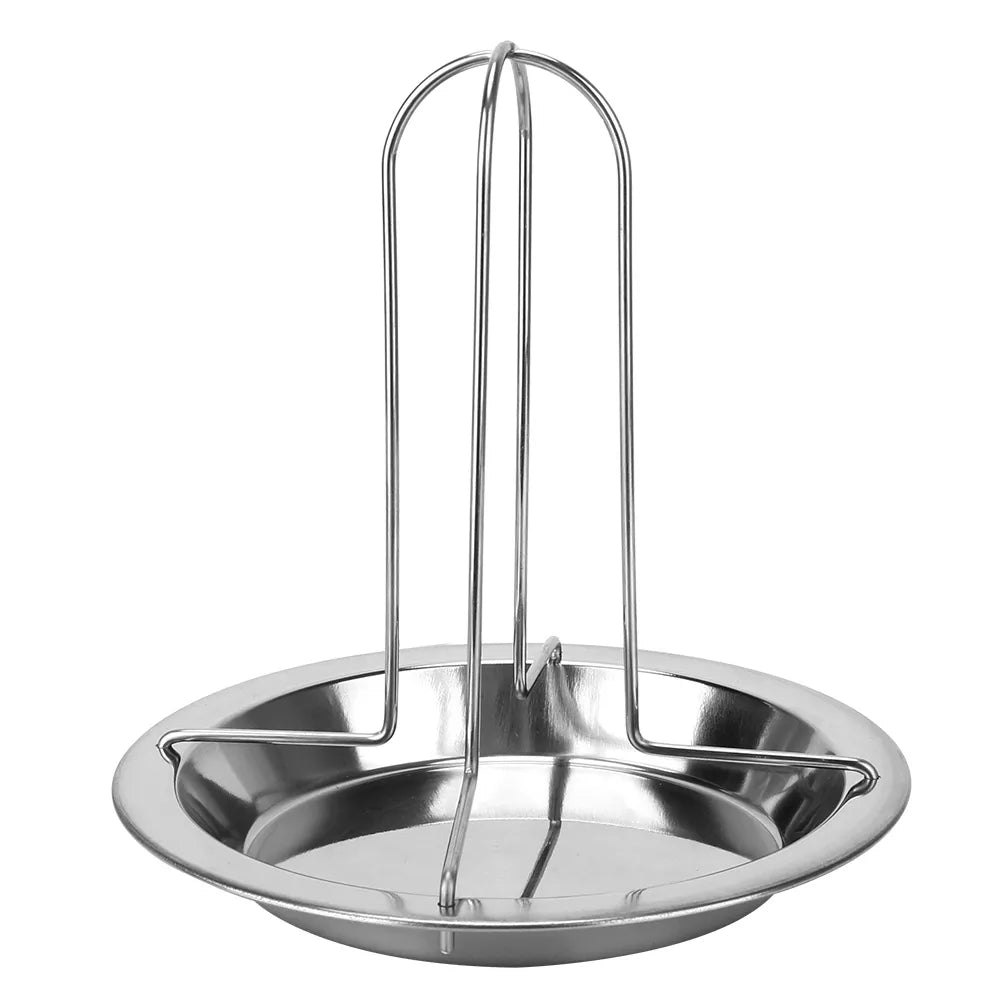 Carbon Steel Roasting Grill Stand - Non-Stick Chicken Roaster Rack for Outdoor BBQ and Kitchen