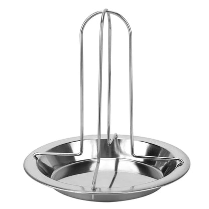 Carbon Steel Roasting Grill Stand - Non-Stick Chicken Roaster Rack for Outdoor BBQ and Kitchen