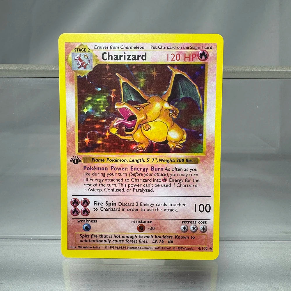 1996 Pokémon 1st Edition Base Set Flash Cards – Shining Charizard, Lugia, Wigglytuff Collection, PTCG Proxy Cards
