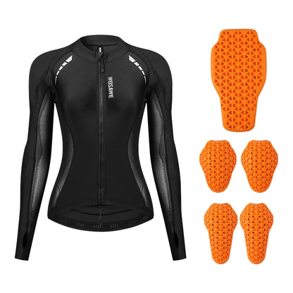 WOSAWE Women’s Motorcycle Jacket — CE Certified Body Armor, Summer Motocross & Downhill Riding Gear with Reflective Protection
