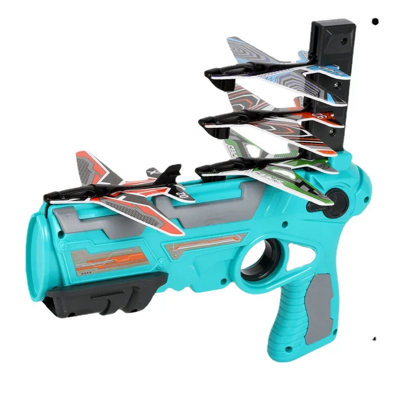 Outdoor Parent-Child Sports Toy - Children's Ejection Aircraft Shooting Game Set - Boy's Gift Shooting Aircraft Toy