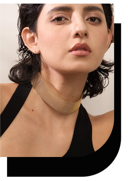 Yhpup 26mm Stainless Steel Wide Choker Necklace & Bracelet Bangle – Fashionable Waterproof Summer Jewelry