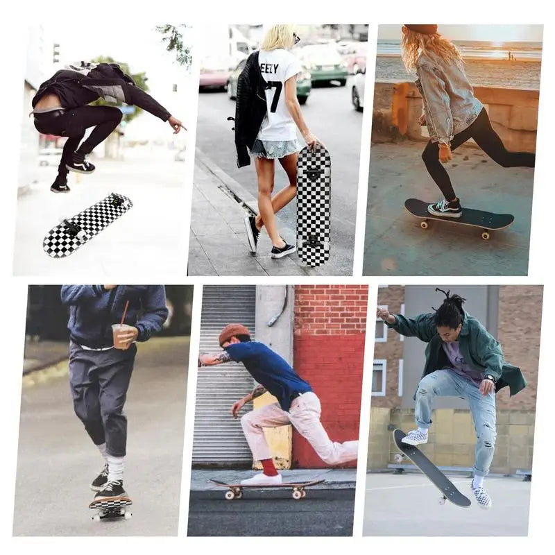7 Layer Concave Skateboard – 31x8" Classic Trick Board for Adults, Kids & Teens