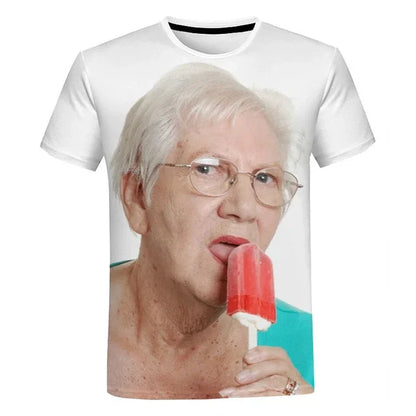 Funny Popsicle 3D Print T-Shirt - Creative Summer Graphic Loose Casual Top