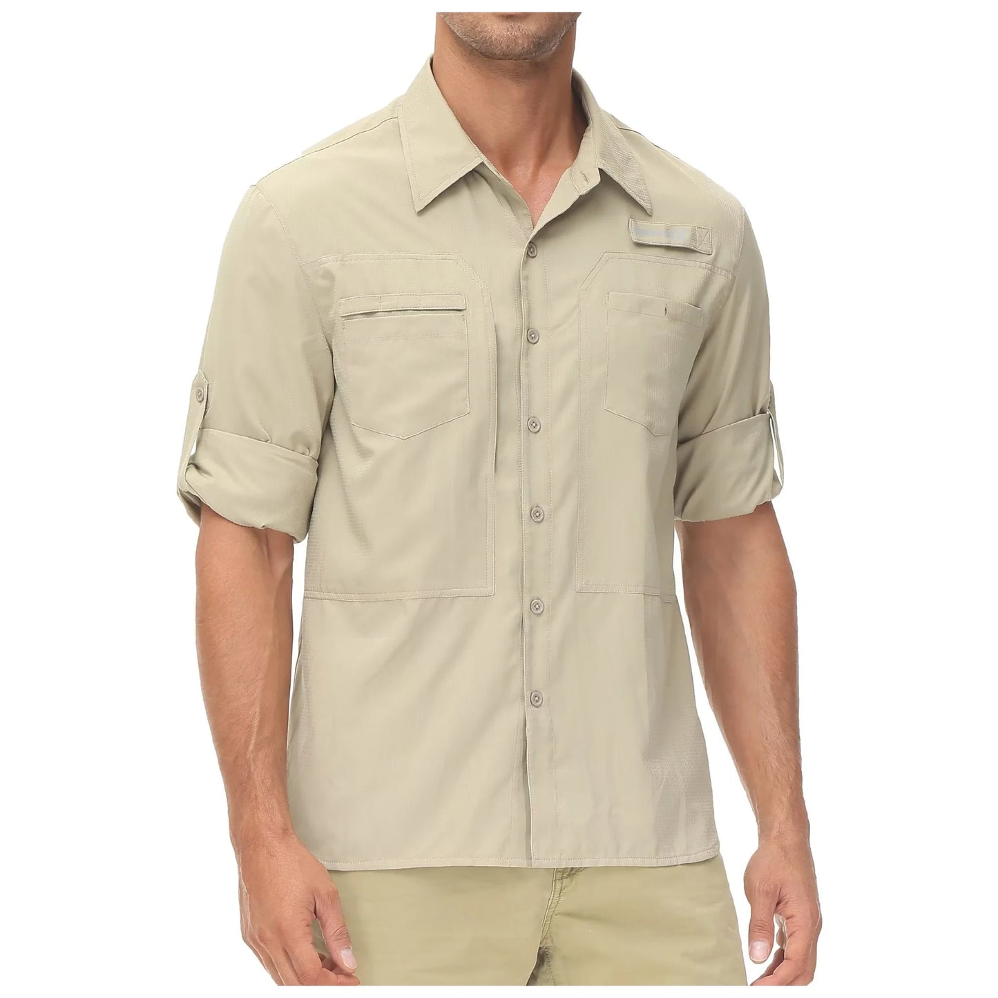 Men's UPF 50+ Fishing Shirt – Lightweight Long Sleeve Sun Protection Shirt with Breathable Mesh Back
