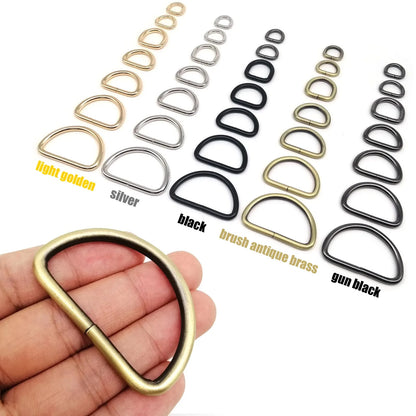 5Pcs Heavy-Duty Metal D-Ring Buckles – Thickened Leather Bag Strap Hardware for Backpack, Purse, Dog Collar & DIY Accessories