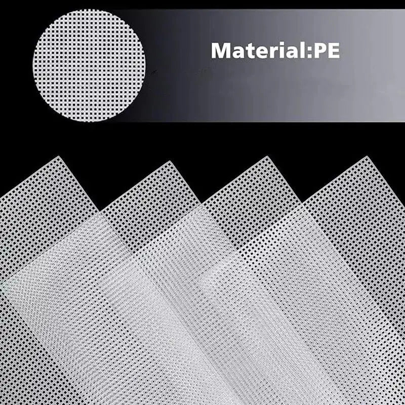 4PCS White Plastic Canvas Sheets – 30x20cm DIY Mesh for Embroidery & Woven Crafts