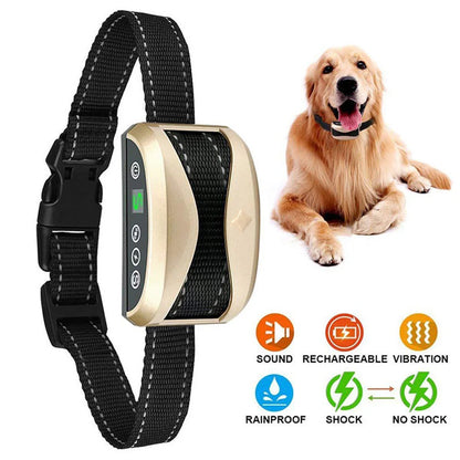 Waterproof Rechargeable Anti-Bark Control Collar: Dog Training Accessories for Effective Barking Control