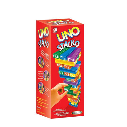 Stacko UNO Card Game — Family Entertainment Puzzle, Poker Party, Educational Toy, Playing Cards for Birthday Gift