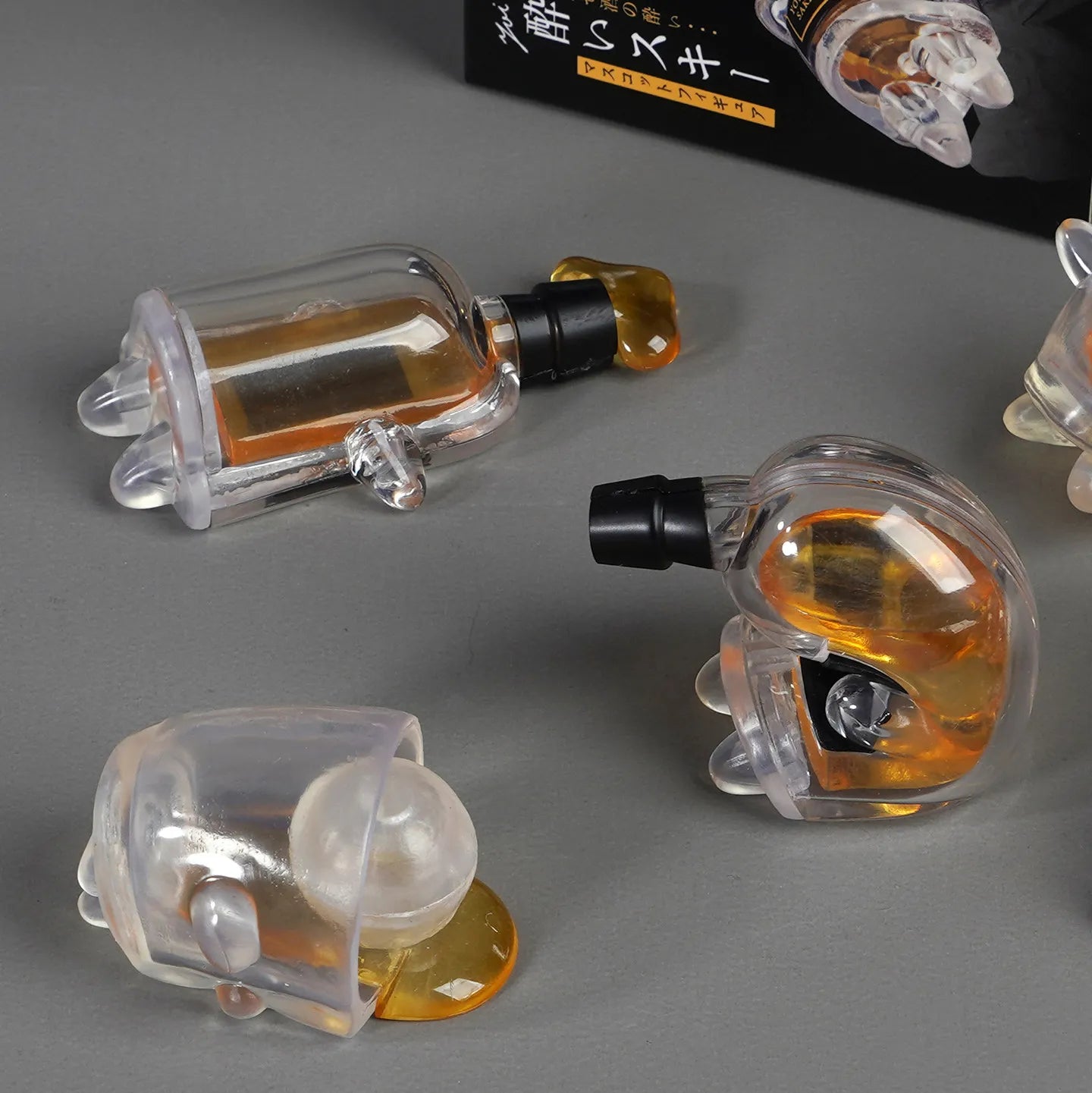 Qualia Whisky Bottle Mascot Figure - Cute Anime Gashapon Blind Box Mini Resin Desk Ornament Collectible Toy