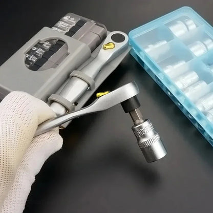 Mini Ratchet Wrench & Screwdriver Bit Set - Multifunctional Slotted & Phillips Repair Hand Tool Kit