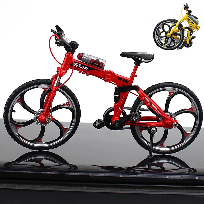 1:8 Alloy Mini Mountain Bike Model – Diecast Metal Simulation Bicycle Toy Collectible Gift