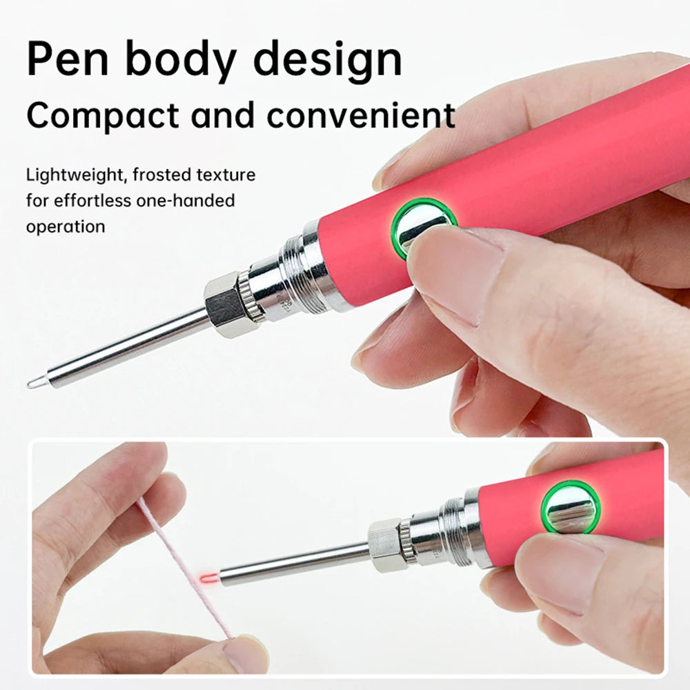 Mini USB Soldering Iron 510 Interface – 650mAh Rechargeable Fast Heating Electric Repair Tool with Adjustable Voltage Solder Pen