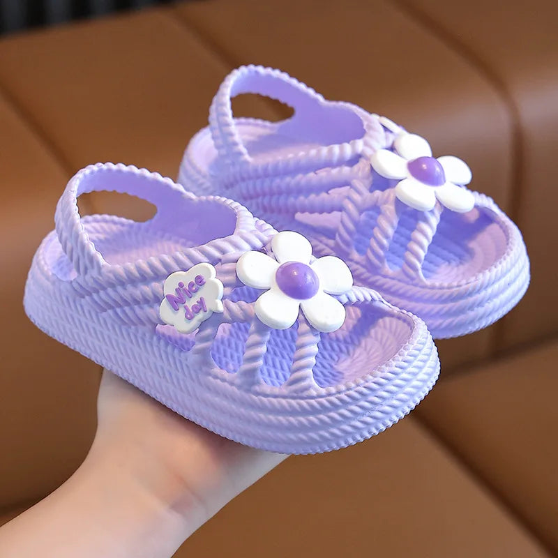 Children's Summer Sandals - Soft Sole Non-Slip Beach & Home Slippers for Boys and Girls
